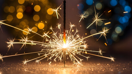 Obraz premium fireworks in the night sky