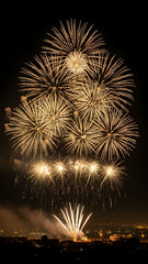 fireworks in the night sky
