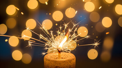 fireworks in the night sky