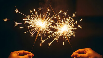 fireworks in the night sky