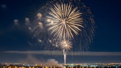 fireworks in the night sky