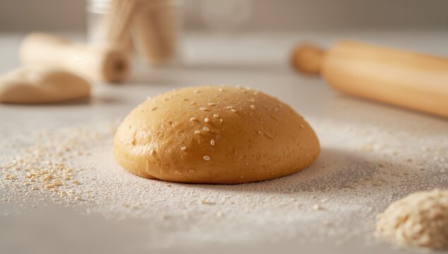Detail of dough used in chebakia pastries, focusing on dough texture and craftsmanship
