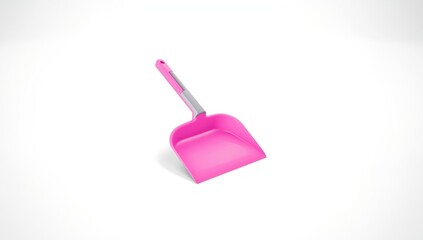 Pink dustpan for debris collection, suitable for routine cleaning and organization