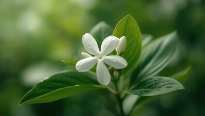 Close-up of jasmine blossoms on textured surface, ideal for floral decoration backgrounds, wedding themes