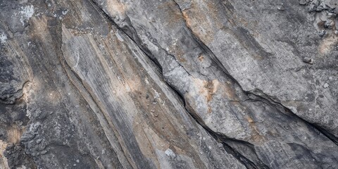 Obraz premium Processed collage of grey mountain cliff rock stone surface texture used as a background for text layout, Earth Day