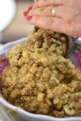 Eggplant seeds, edible, Eggplants (Solanum melongena) are part of the Solanaceae family, along with tomatoes, potatoes and peppers.