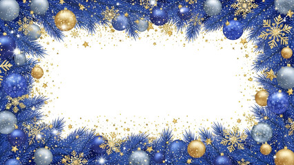 blue christmas background with snowflakes