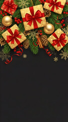 christmas background with christmas tree