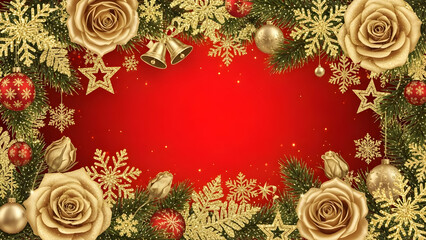 christmas background with red balls