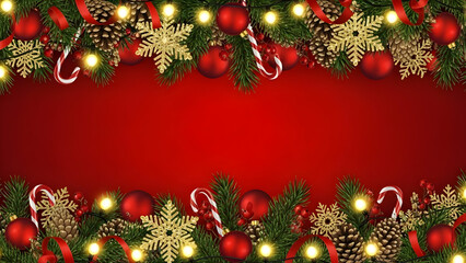 christmas background with red balls