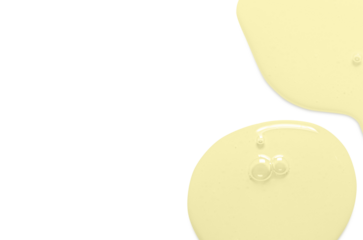 A sample of body serum or moisturizing gel or micellar water. Isolated on white.