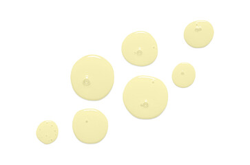 A sample of body serum or moisturizing gel or micellar water. Isolated on white.