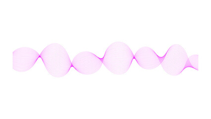 Fototapeta premium Wave with lines created using blend tool. Technology abstract lines