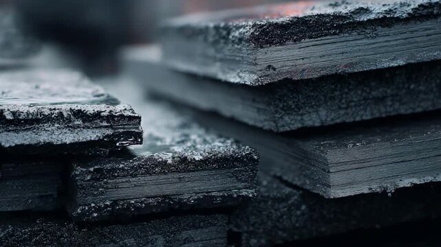 Industrial scene showing multilayer isoforming process applying uniform pressure on stacked materials for composite manufacturing