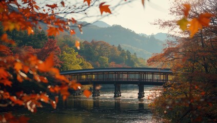 Nikkos iconic Shinkyo Bridge with its vibrant colors and curved design, highlighting heritage architecture and tourist appeal