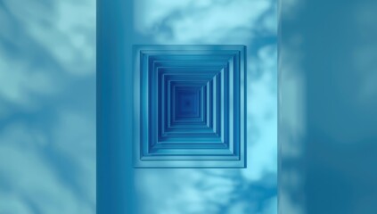 Blue matte-finish paper with layered sheets and soft shadows used as a modern background for editorial headers, World Paper Day