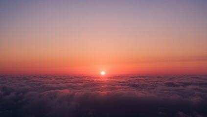 Sunset scene featuring colorful sky in orange, pink, and magenta tones suitable for visual layouts