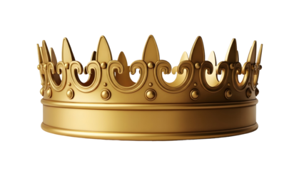 Luxurious gold crown on black background
