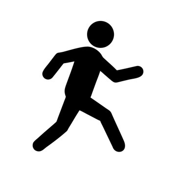 Running Athlete Sprinting Icon - Sports Fitness and Active Lifestyle Vector Glyph