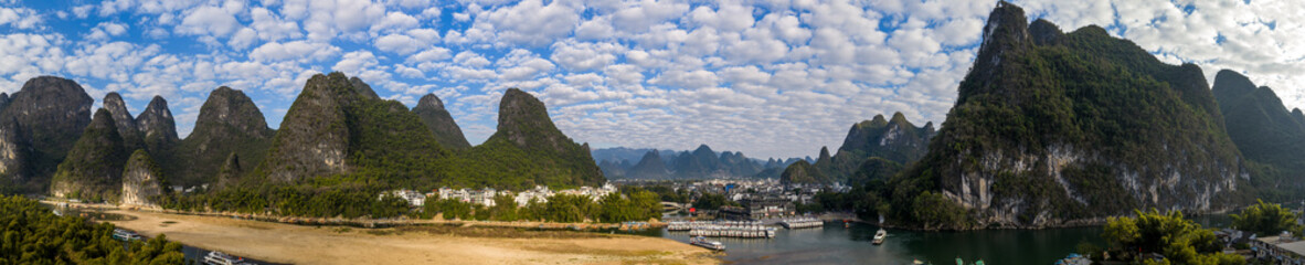 Landscape of Guilin, Li River in Yangshuo,