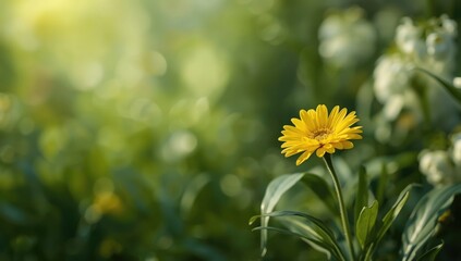 Bright yellow flower illustrating natural textures for botanical layout backgrounds