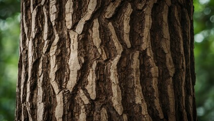 Macro view of textured tree bark with mesmerizing patterns, highlighting natures complexity, Earth Day