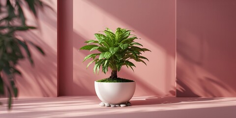 Small woody plant in plastic container, focused on bonsai cultivation techniques