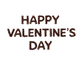 Happy valentine's day isolated on transparent background