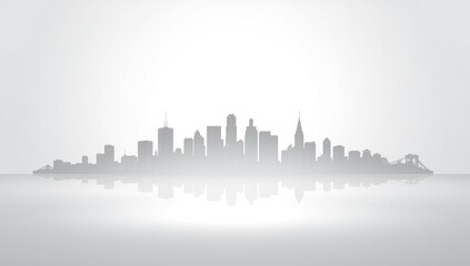 Fototapeta premium White backdrop featuring iconic San Francisco sites used in tourism and business promotional materials,