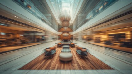 Department store interior featuring retail displays and aisle arrangement for background use, suitable for layout design