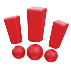3d exclamation mark icon