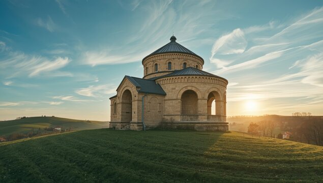 Historic Romanesque church of St. Nicholas and St. Vaclav in Cieszyn, Silesia, representing 11th-century religious construction