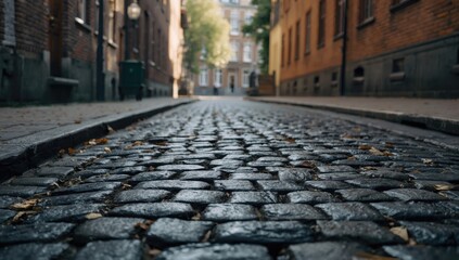 Ancient cobblestone pathway serving as a backdrop for editorial header layout