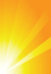 Bright yellow and orange sunburst rays with smooth gradients