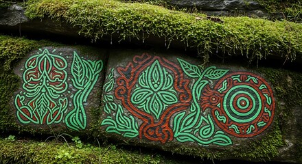Rock Art with Moss.