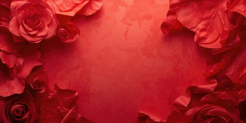 Bright red textured paper used as a background material for creative projects and layout designs