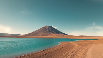 Atacama peak, rugged mountain terrain with sparse vegetation, highlighting erosion risk, Earth Day