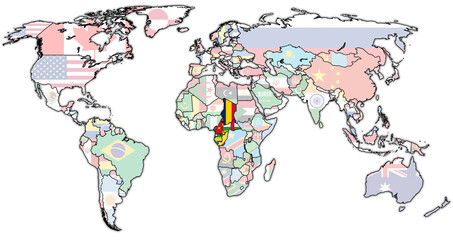 CEMAC member coutries on world map