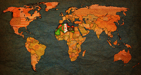 Arab Maghreb Union member coutries on world map