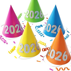New Year Celebration 2026 isolated on transparent background