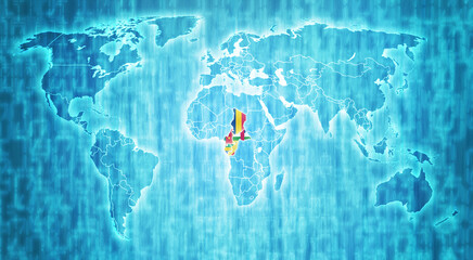 CEMAC member coutries on world map