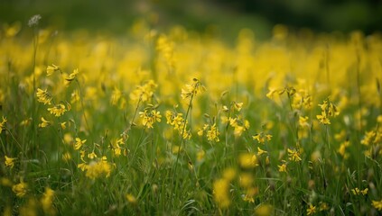 Obraz premium Utricularia delphinioides blooming in a lush field serving as an editorial header background, World Environment Day