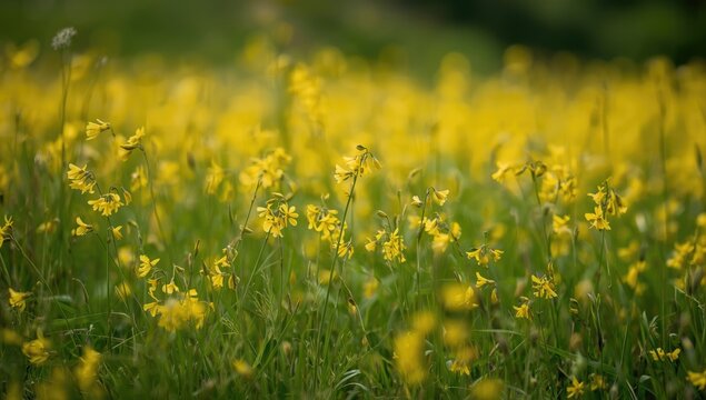 Utricularia delphinioides blooming in a lush field serving as an editorial header background, World Environment Day