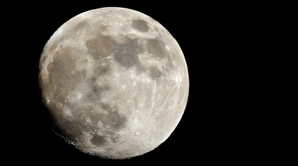 Obraz premium Close-up view of the full moon against a dark night sky.