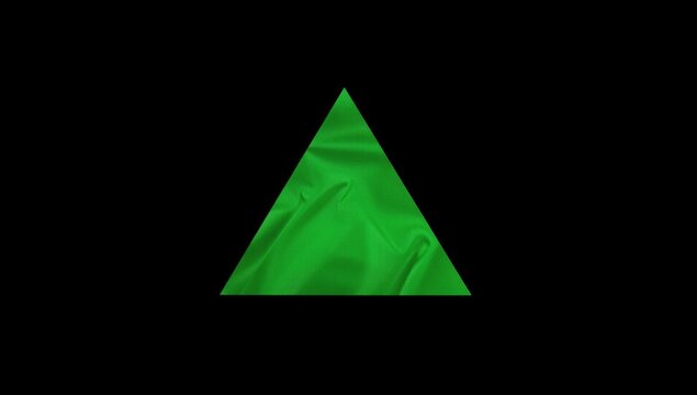 Black background with a MedSpringGreen triangle, used as a layout element for editorial headers, Earth Day