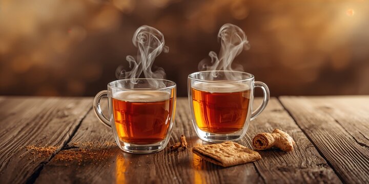 Indian tea served in cups, highlighting beverage presentation for hospitality settings