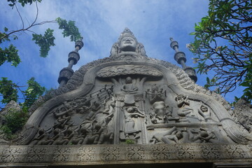 Buddhist temple relief