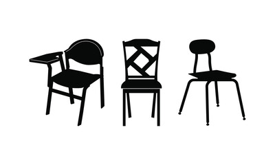 Modern Chair Vector Bundle, Chair Line Art Vector Pack, Diverse Chair Design Collection