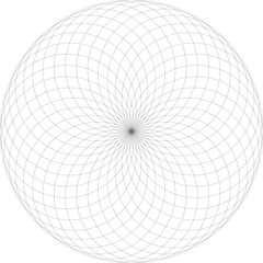 Abstract 3D vector sphere with light grid lines and tunnel pattern in a modern technology design