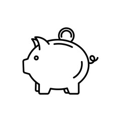 Obraz premium Cute and Simple Pig Coin Pendant Illustration for Jewelry and Accessories